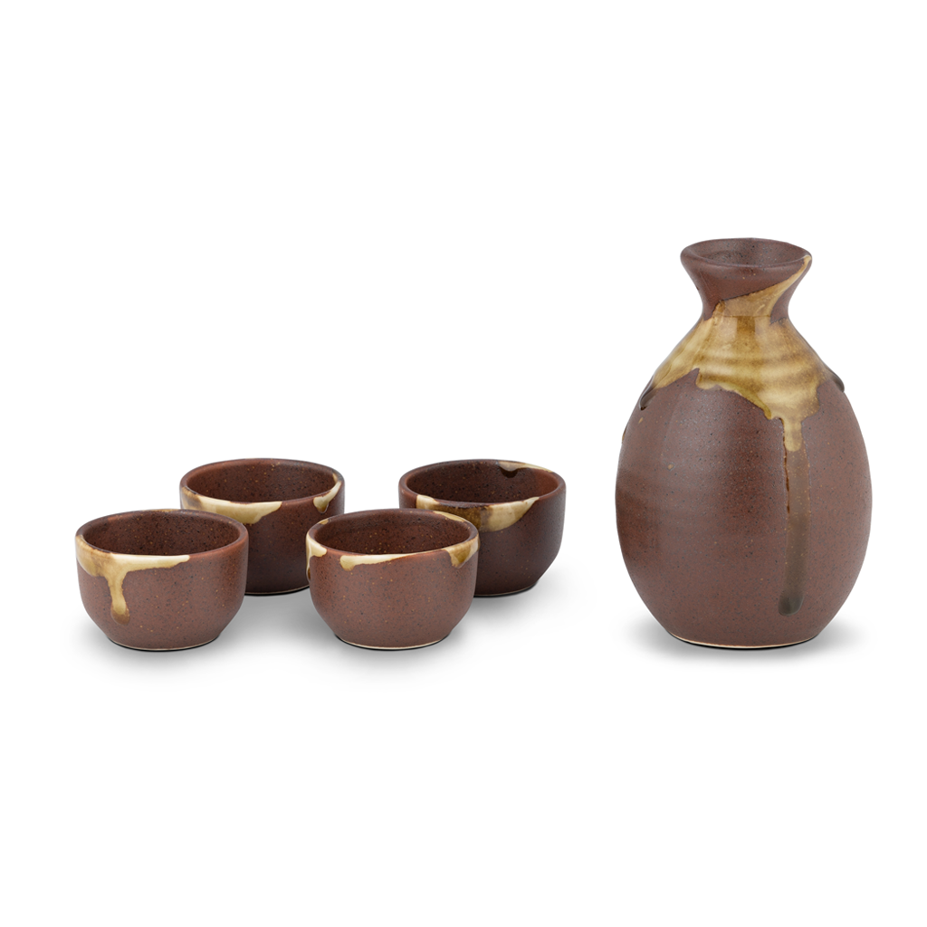 Sake Set - Brown