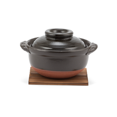 Tenmoku Donabe Pot (size 5.5)