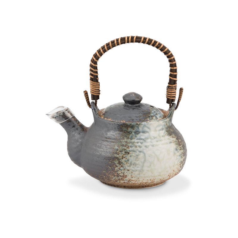 3 Piece Tea Set - Black/Blue