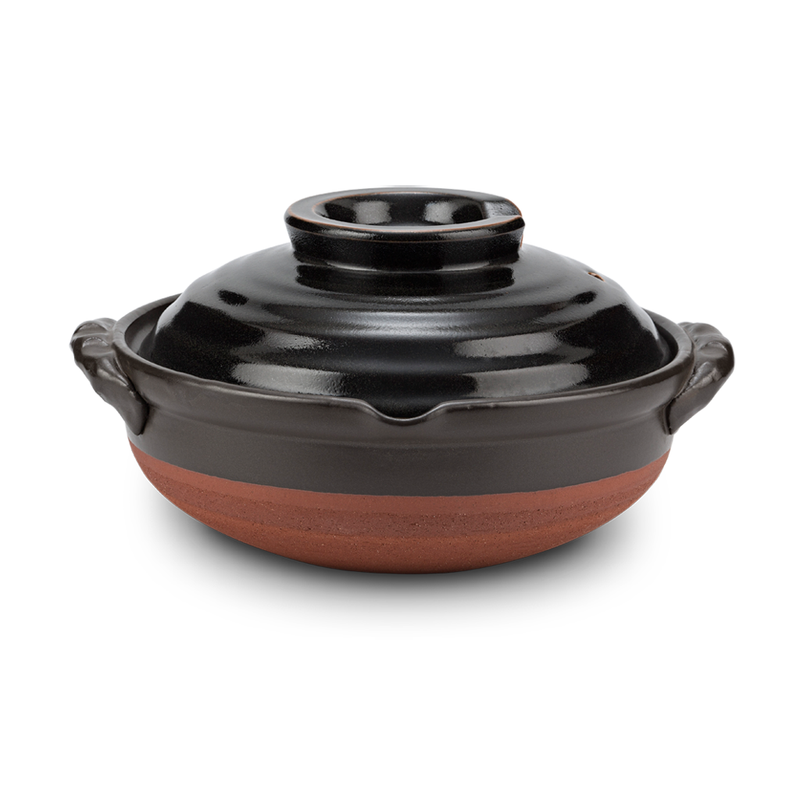 Tenmoku Donabe Pot (size 9)